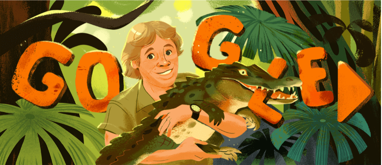 Google Celebrates Steve Irwin's Birthday With a Doodle